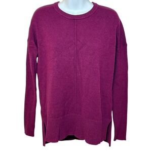Lilly Pulitzer Womens Small Purple Crewneck Sweater Ribbed Hem L/S Pullover